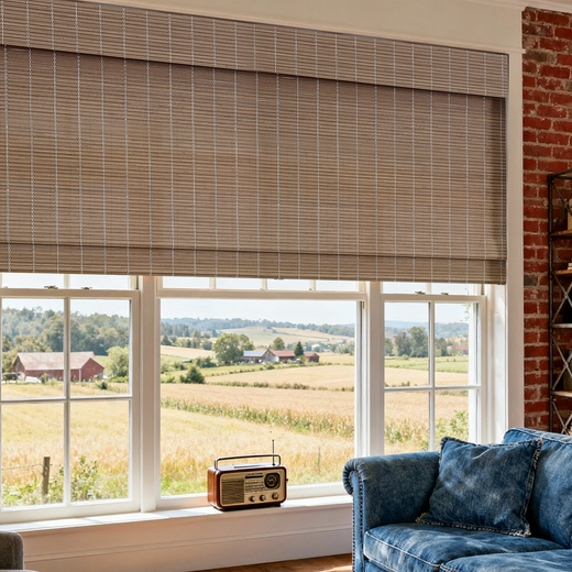 Custom Woven Wood Shades for Indoor Windows