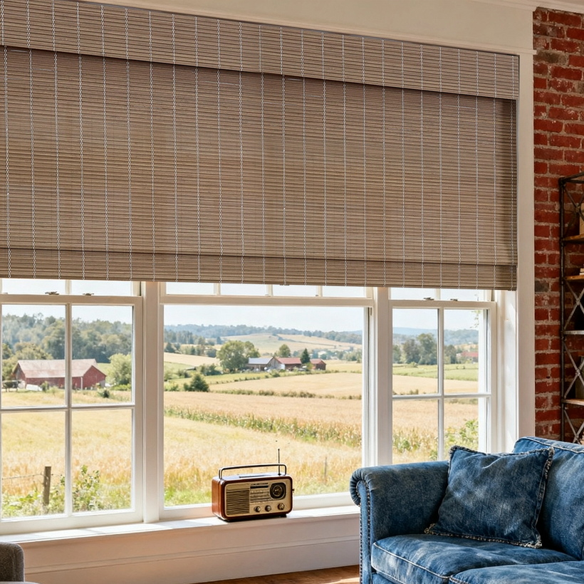 Custom Woven Wood Shades for Indoor Windows