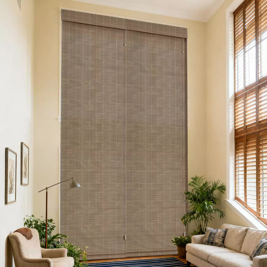 Extra Long Bamboo Roman Shades