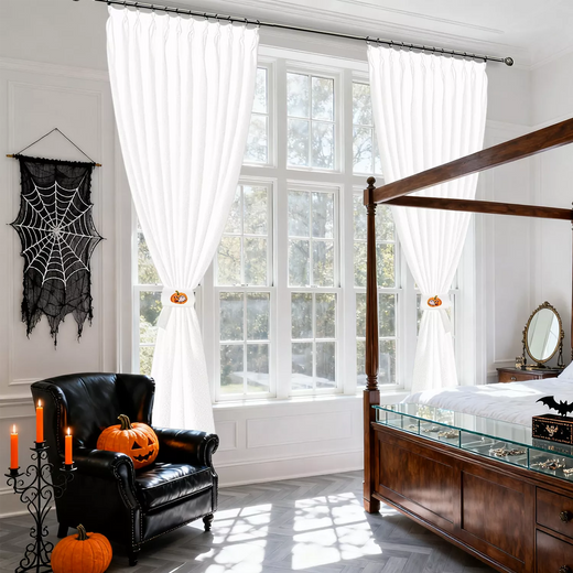 Halloween Pleated Curtains Drapry