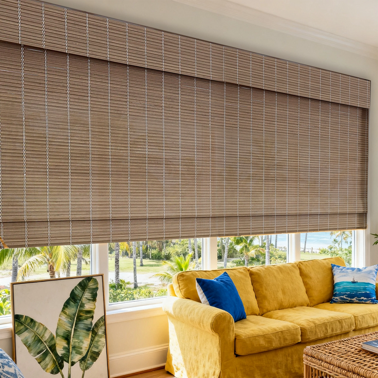 Custom Woven Wood Shades for Indoor Windows