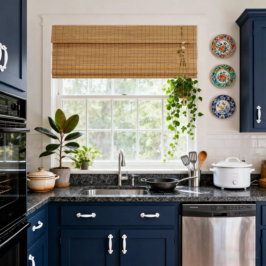 Natural  Shades for Dining Room 