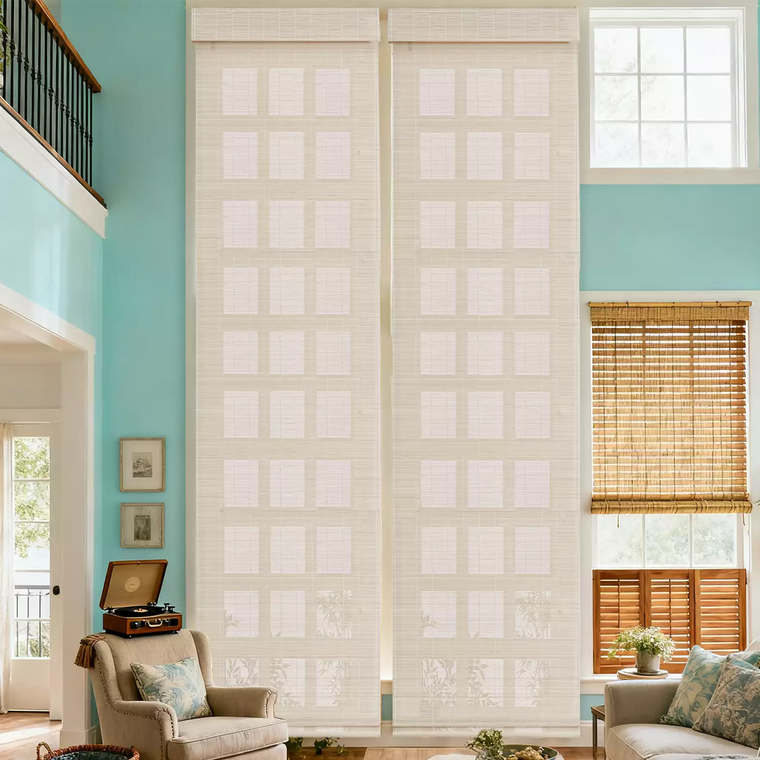 Extra Long Bamboo Roman Shades