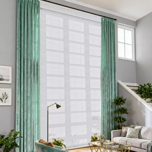 Extra Long Bamboo Roman Shades