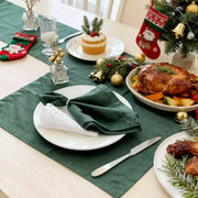 Cloth Napkins Green Fall Thanksgiving Washable - Fredesigner