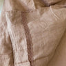 Solid Pink Lace-Trimmed Duvet Cover - Fredesigner