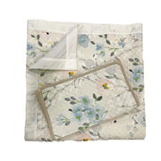 100% Linen Quilted Bedspread with Printed - Fredesigner