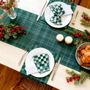 Napkins Green and White Plaid - Fredesigner