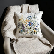 Embroidered Throw Pillow Covers 18x18 Inch Set of 2 - Fredesigner