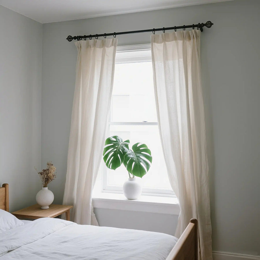 White Privacy Sheer Curtains