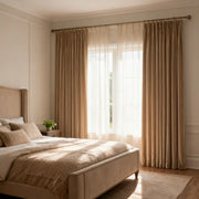 brown velvet curtains

