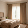 brown velvet curtains

