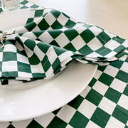 Napkins Green and White Plaid - Fredesigner