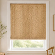 Custom Hazel Misty Sage Top Down Bottom Up Bamboo Shades - inside mount