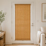 Custom Natural French Door Bamboo Shades - french door full view