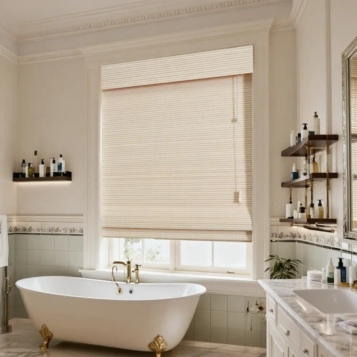  Bathroom Roman shade