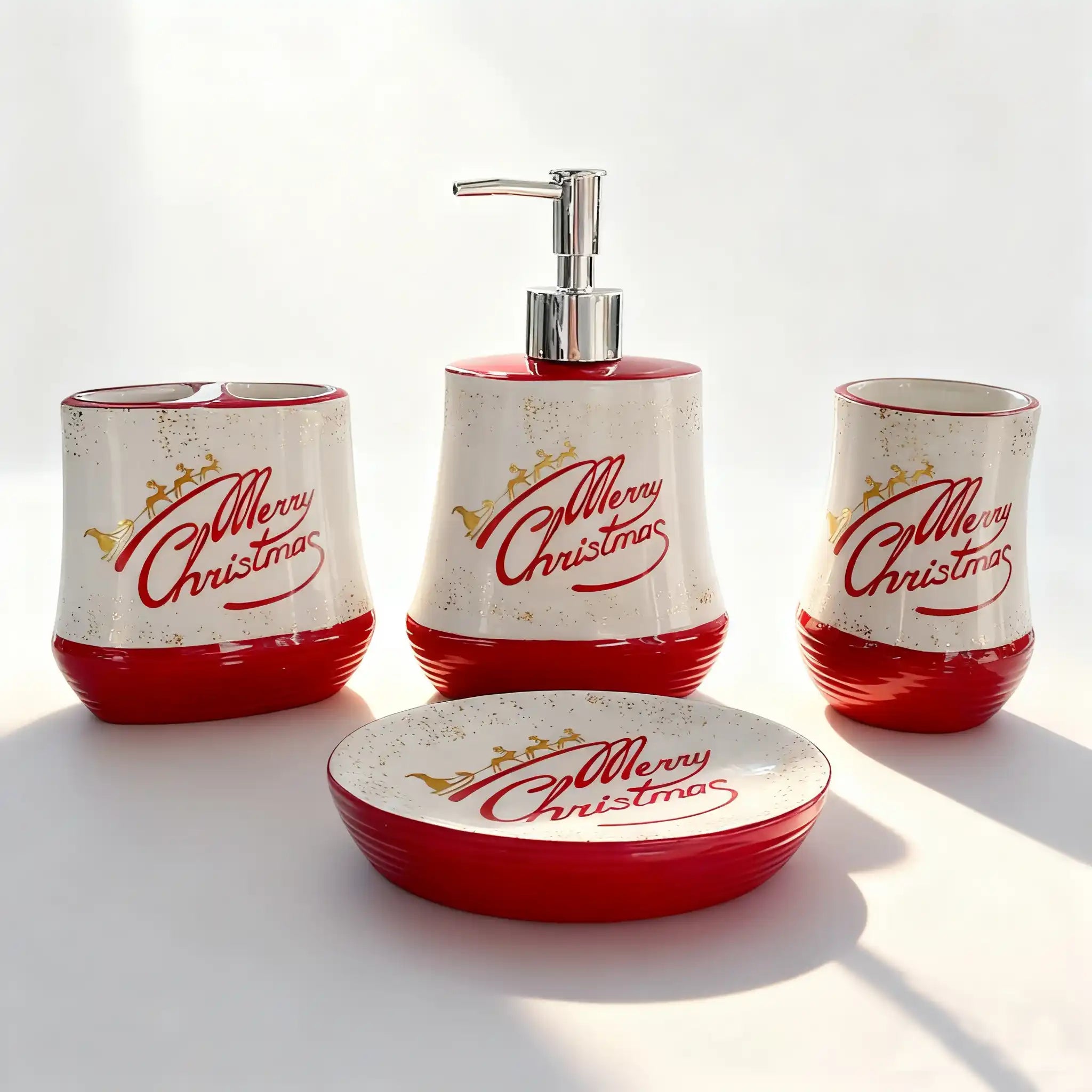 Christmas Bathroom Accessories Set - Fredesigner