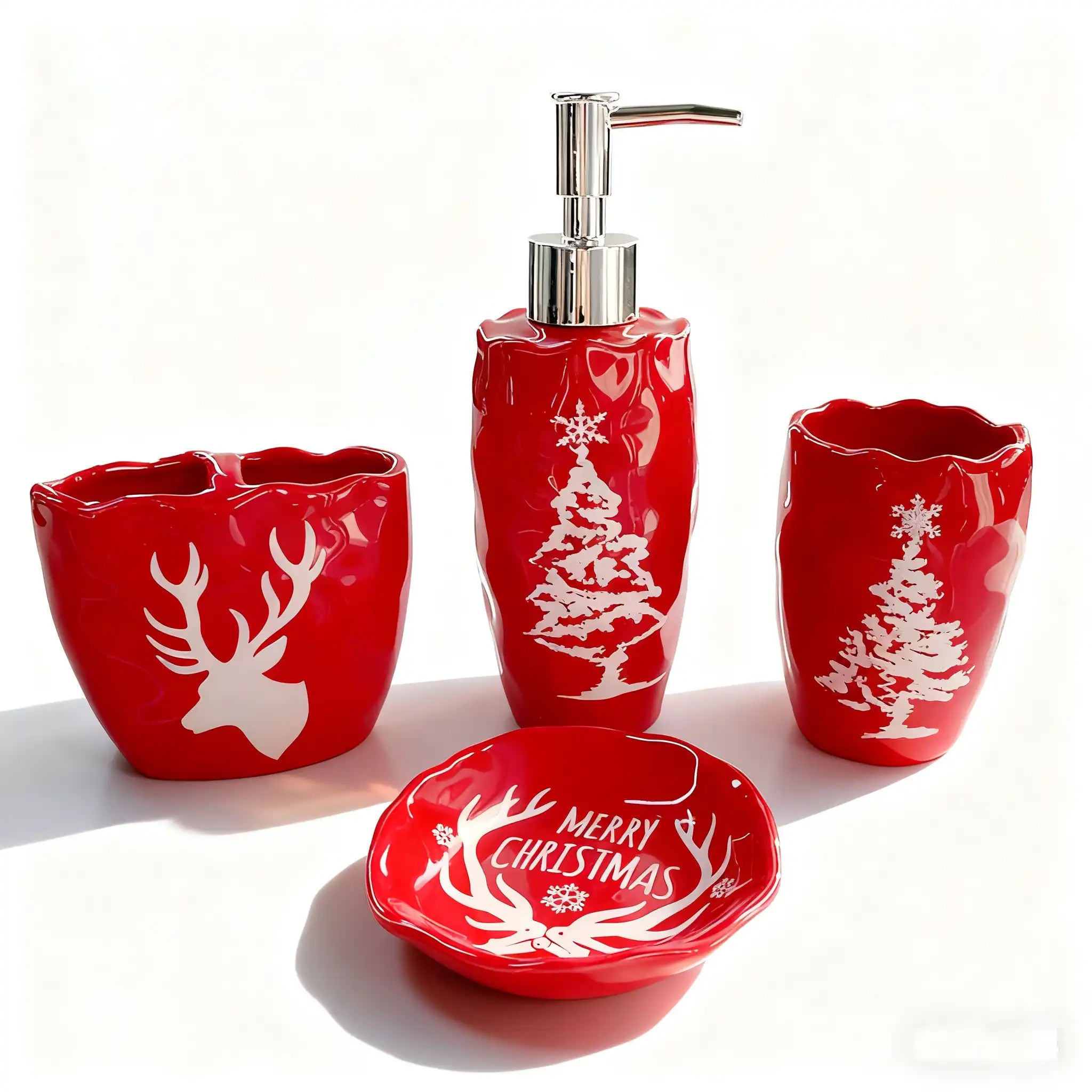 Christmas Bathroom Accessories Set - Fredesigner