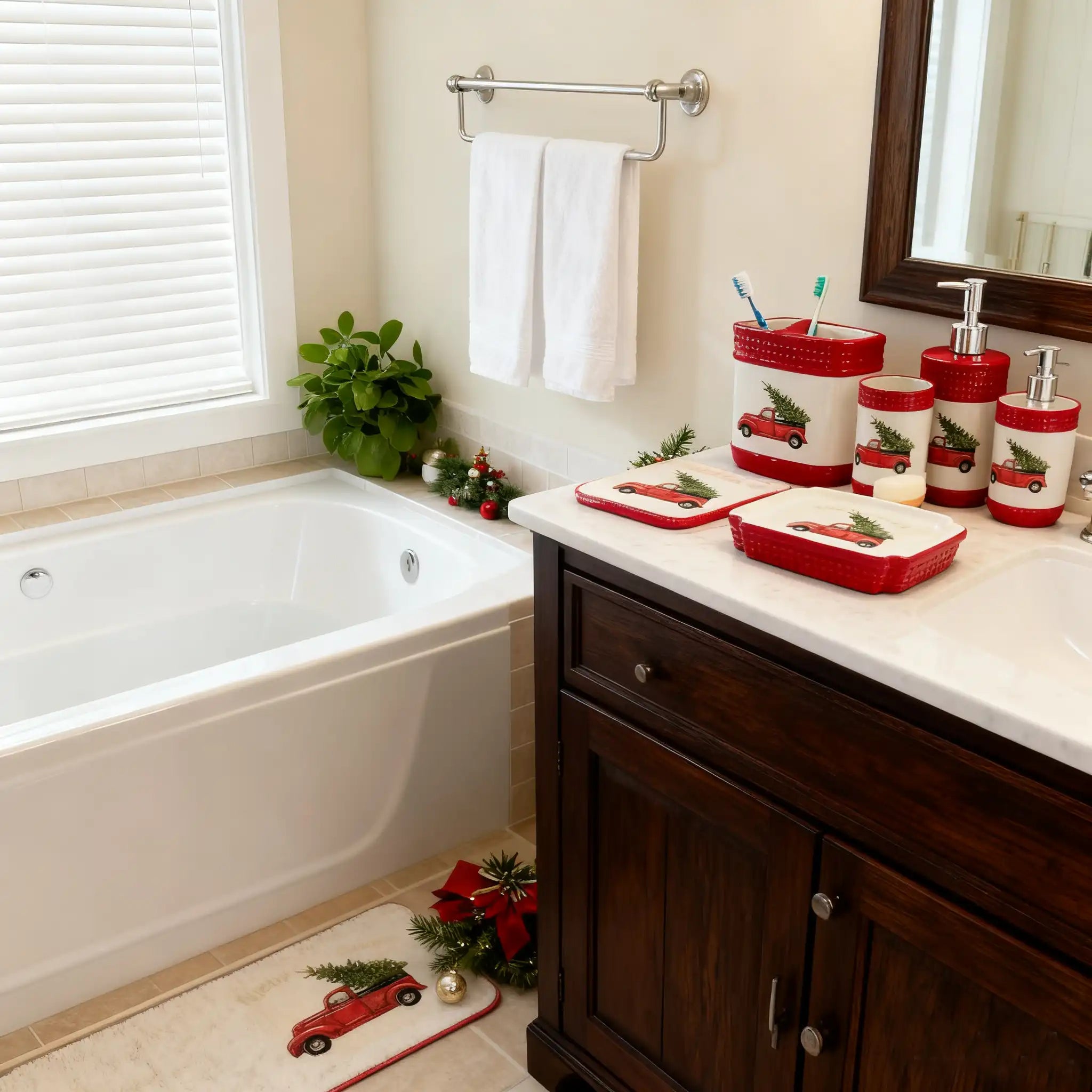 Christmas Bathroom Accessories Set - Fredesigner