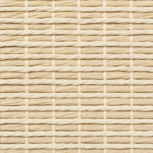 Custom Hazel Buttercream Top Down Bottom Up Bamboo Shades - Buttercream woven bamboo material close-up