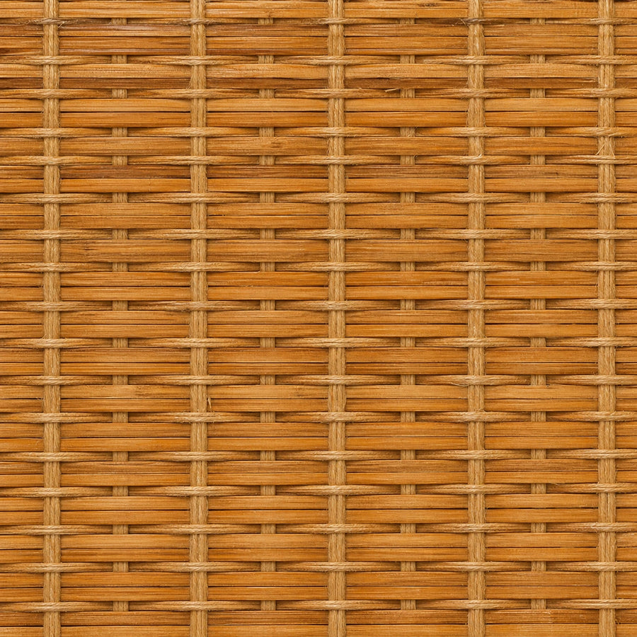 Custom Ivy Amber Top Down Bottom Up Bamboo Shades - Amber woven bamboo material close-up