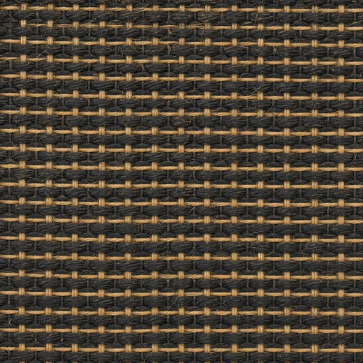 Custom Natural Black Gold Top Down Bottom Up Bamboo Shades - Black Gold woven bamboo material close-up