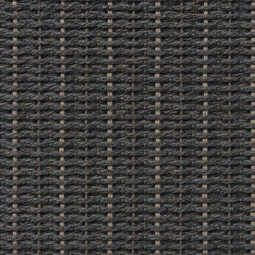 Custom Natural Black Gray Top Down Bottom Up Bamboo Shades - Black Gray woven bamboo material close-up