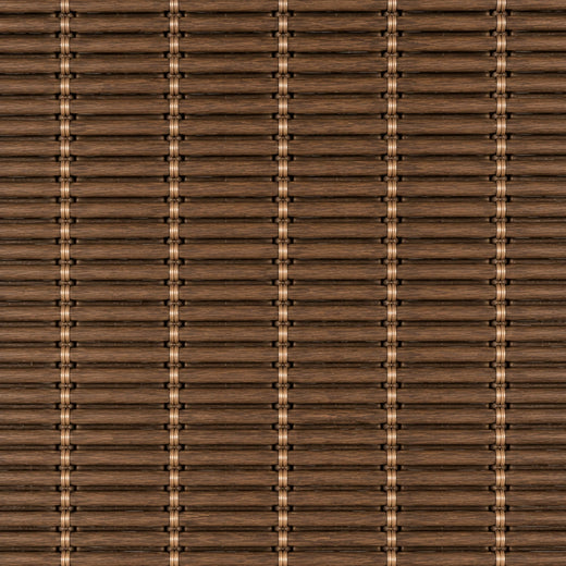 Custom Nomi Coffee Woven Bamboo Shades - Coffee woven bamboo material close-up