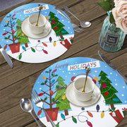 Christmas Cup Coasters for Drink Set of 2 - Fredesigner
