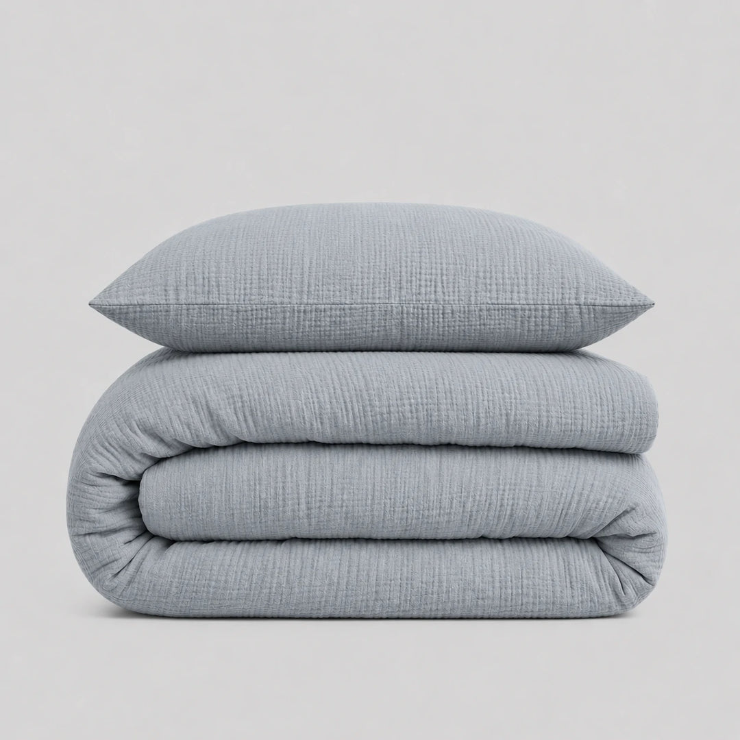 Double-Layer Gauze Muslin Cotton Duvet Cover - Fredesigner
