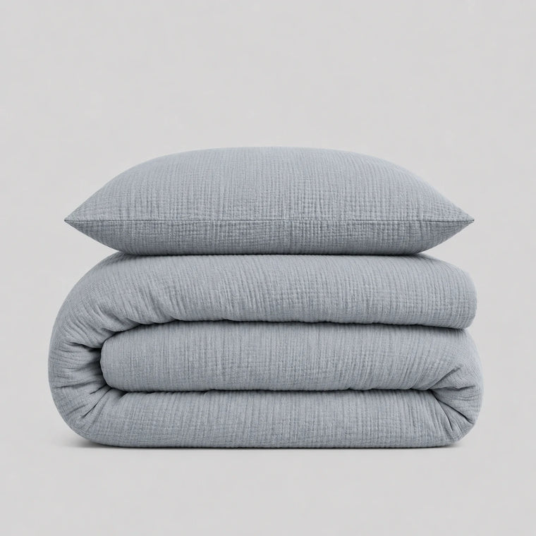 Double-Layer Gauze Muslin Cotton Duvet Cover - Fredesigner