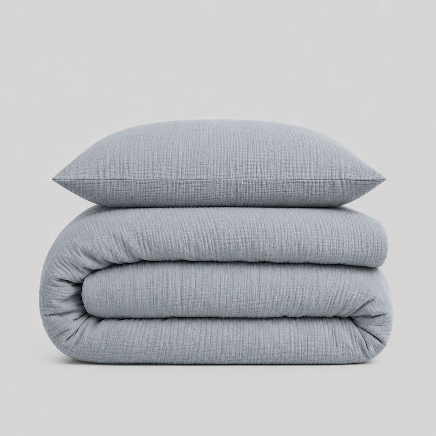 Double-Layer Gauze Muslin Cotton Duvet Cover - Fredesigner