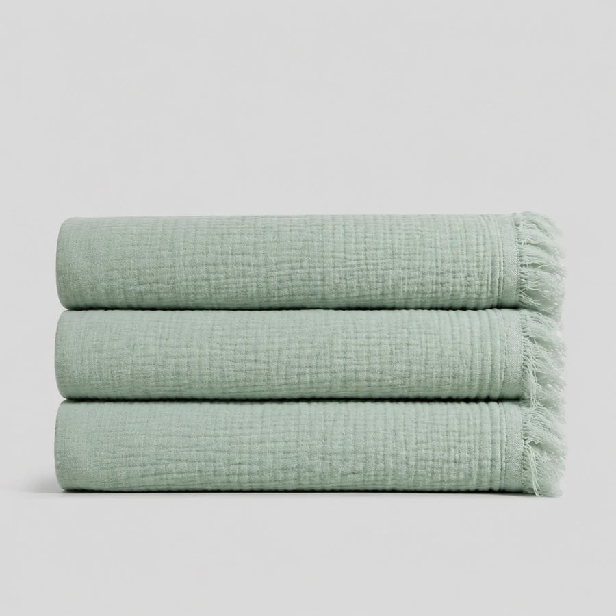 100% Cotton Breathable Muslin Throw for Bed - Fredesigner