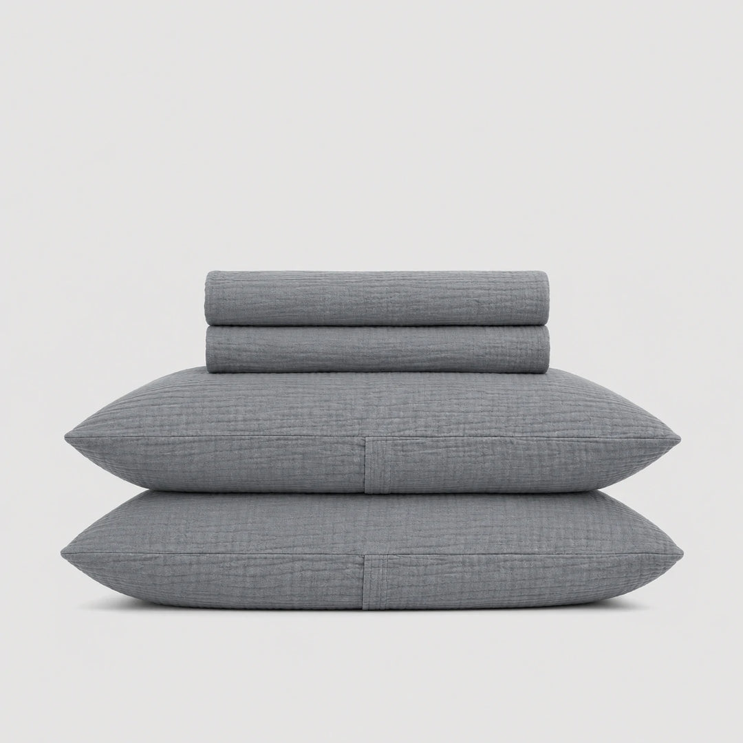 2 Layers Gauze Cotton Muslin Pillowcovers 2-pieces - Fredesigner