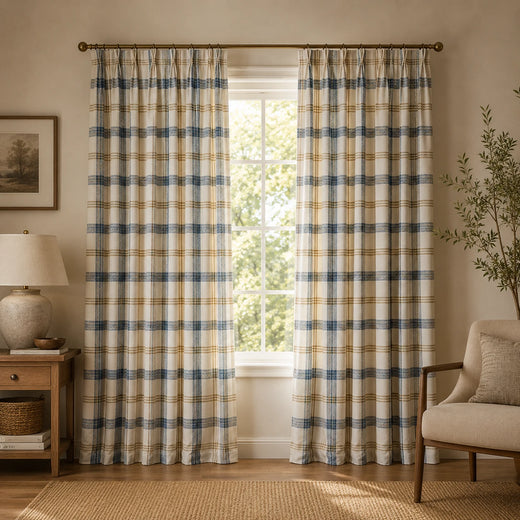 Window Plaid Curtains Windowpane Plaid Curtains Genia - Fredesigner