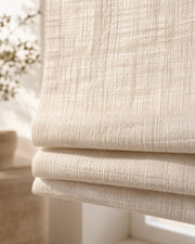 Custom Textured Sheer Roman Shade