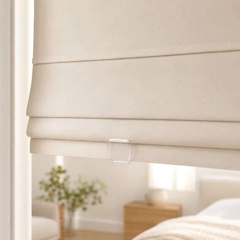 Jenna Linen Roman Shades & Blinds