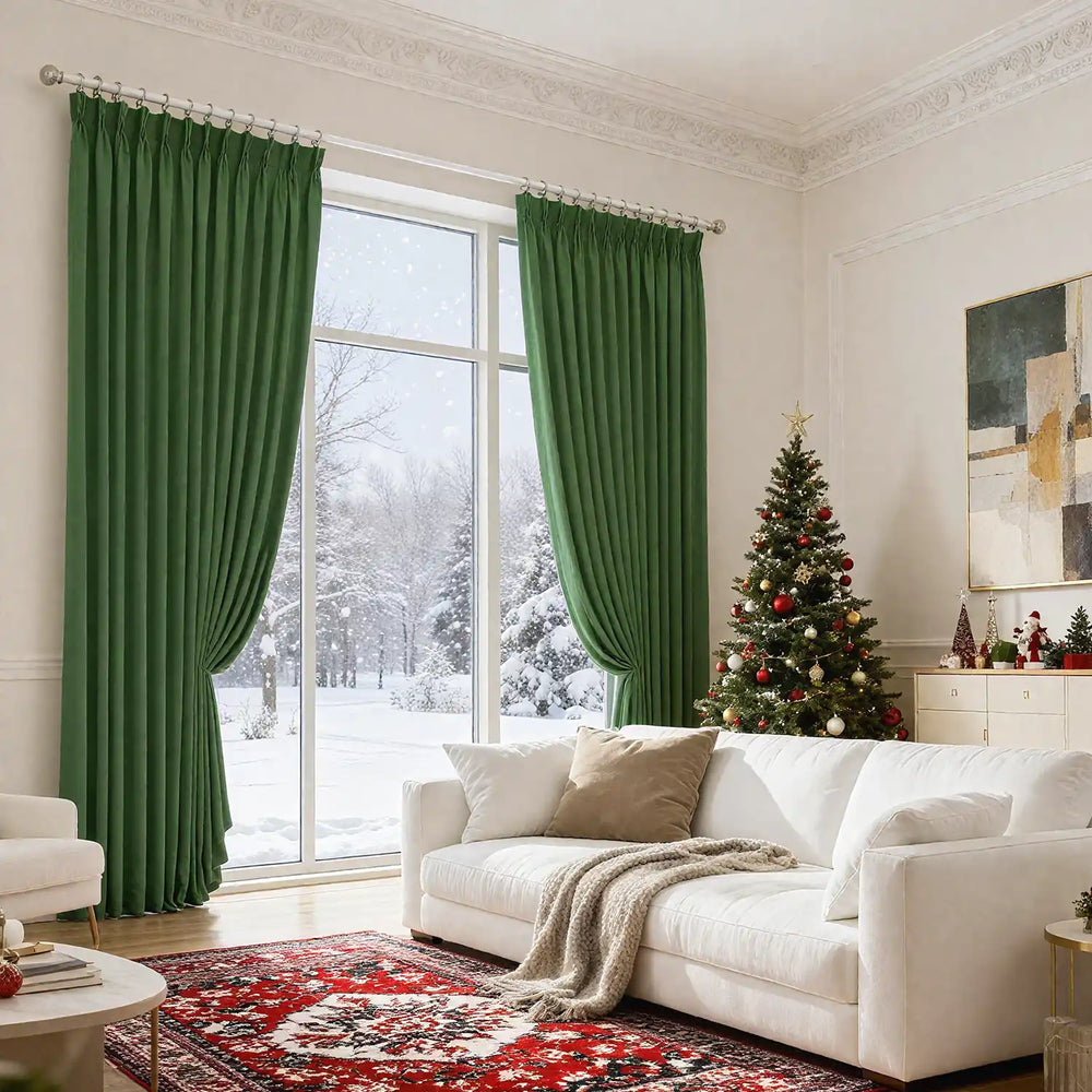 Christmas curtains and drapes living room