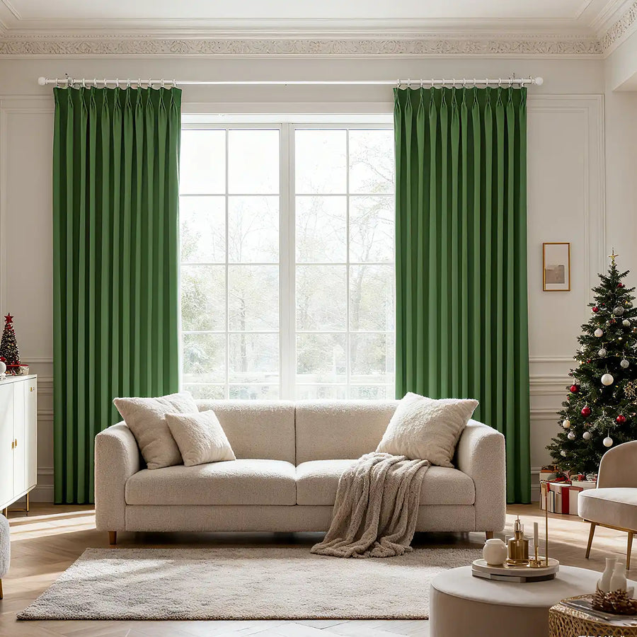 Christmas curtains for living room ideas