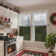 Christmas dark green curtains