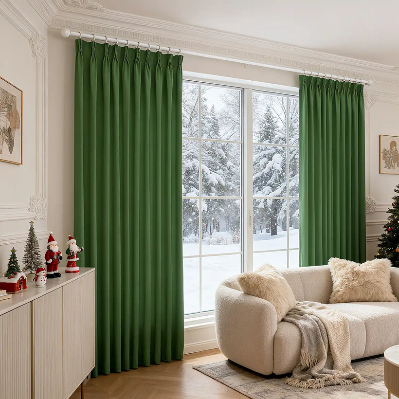 Christmas drapery styles for living room