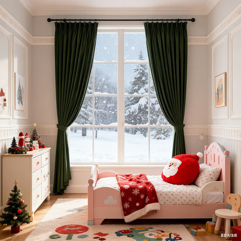 Christmas Kids Curtains Chevrons - Fredesigner