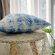 Cotton Blue-White Color Block Cushion Cover - Fredesigner
