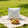 Cotton Blue-White Color Block Cushion Cover - Fredesigner