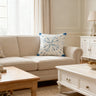 Cotton Blue-White Color Block Cushion Cover - Fredesigner