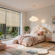 roman shades with curtains