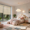 roman shades with curtains