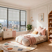 roman shades with curtains