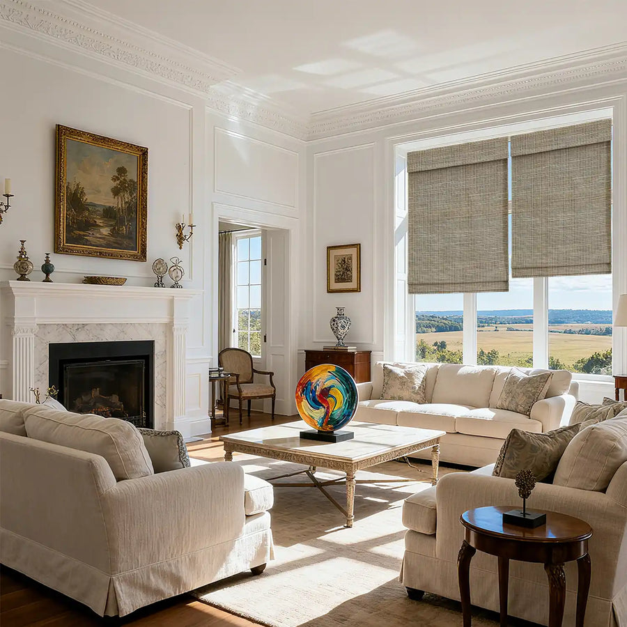 Living Room  Adjustable Blinds