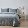 Delicate Blue Lace-Edge Duvet Cover - Fredesigner